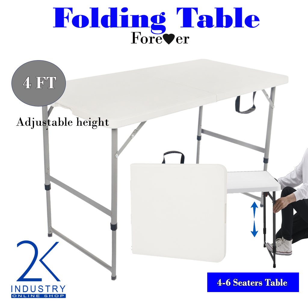 FOREVER Plastic Folding Table 4FT/Fold-in-half FOLDABLE TABLE