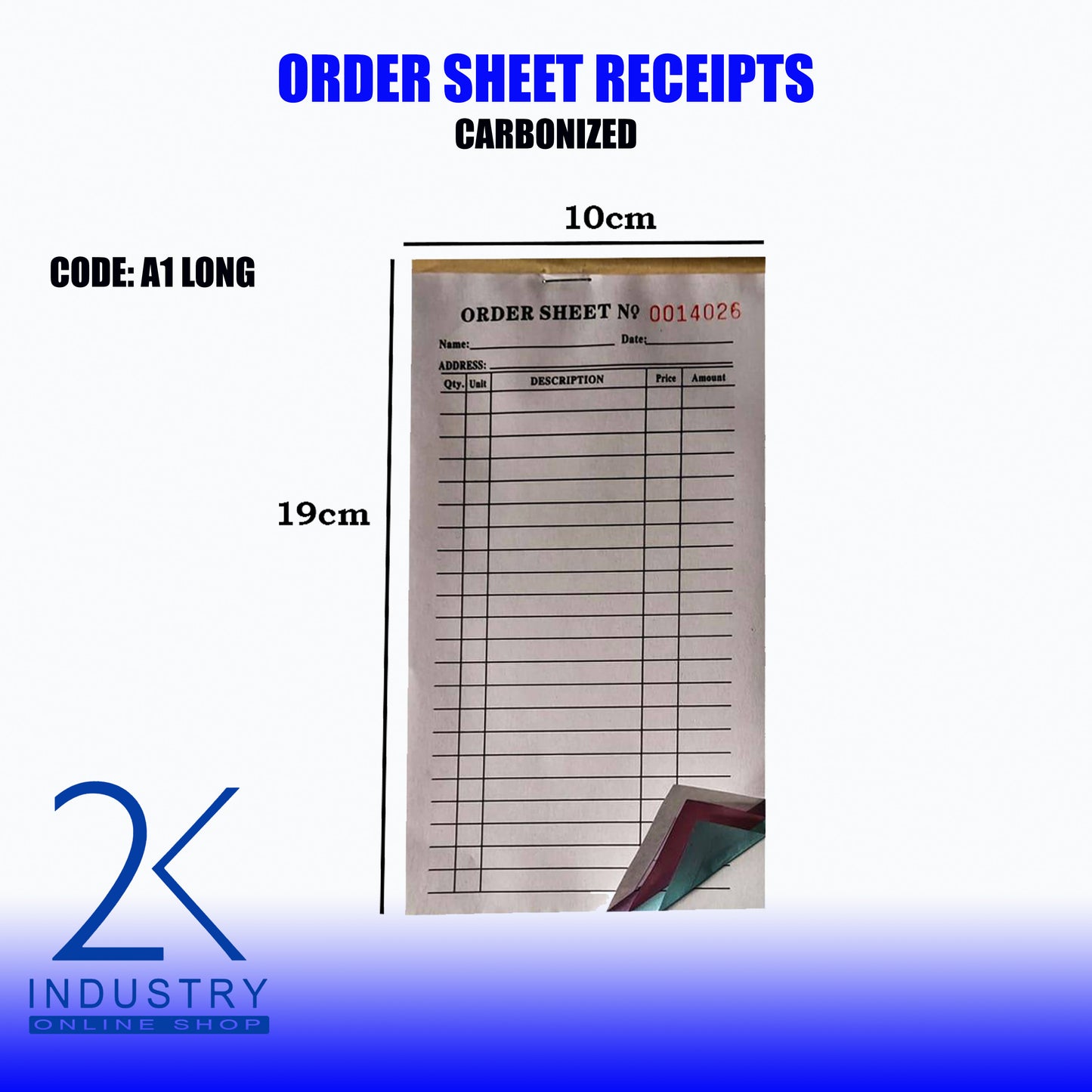 CARBONIZED ORDER SHEETS- 1 BOOKLET