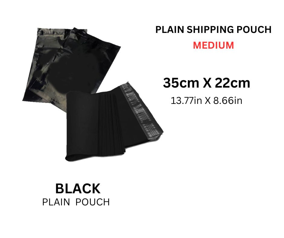 BLUE/BLACK Courier’s Plain Pouch (approx 90-100pcs) Shipping Plastic Pouch Small, Medium, Large