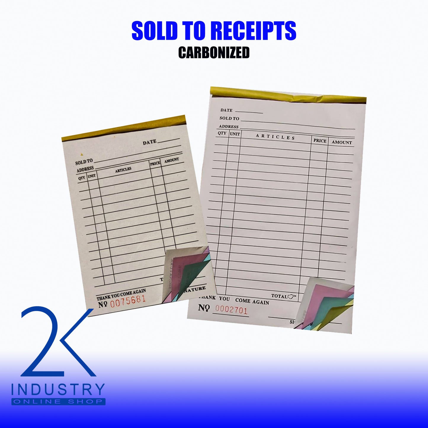 CARBONIZED ORDER SHEETS- 1 BOOKLET