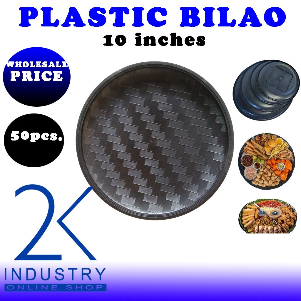 50pcs. 10" INCHES PLASTIC BILAO BLACK | WINOWING BASKET PLASTIC TRAY WHOLESALE | BULK ORDER