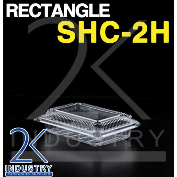 10pcs CLAMSHELL FOOD CONTAINER for POLBORON | MACAROON | BROWNIES | SUSHI SHC-2H (C-201)