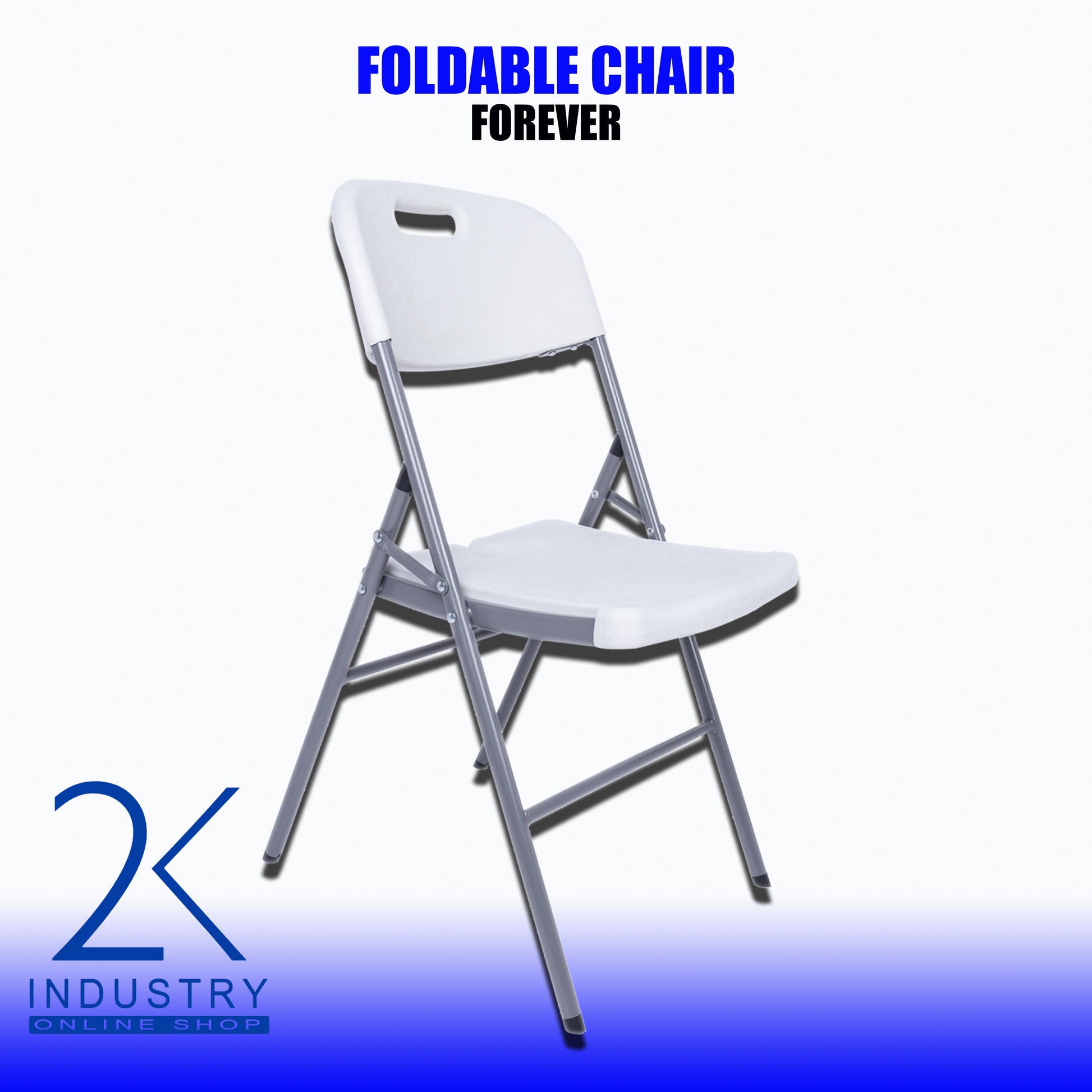 FOLDING CHAIR FOREVER HIGH QUALITY WHITE CLASSIC FOLDABLE CHAIR INDOOR/OUTDOOR CHAIR/ STOOL