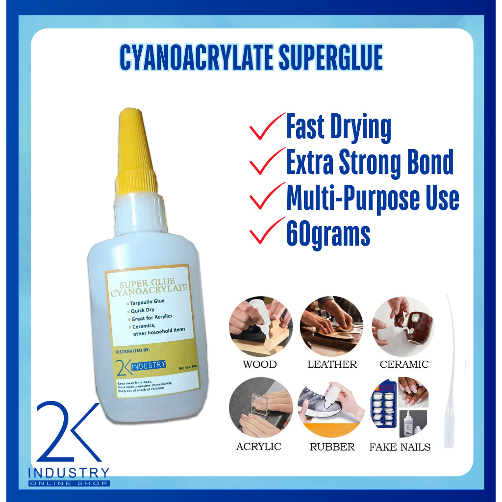 MULTI PURPOSE SUPER GLUE CYANO ACRYLATE ADHESIVE ALL PURPOSE GLUE 60g (BIG SIZE)